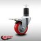 Service Caster 3.5'' SS Red Poly Swivel 1-5/8'' Expanding Stem Caster Total Lock Brake SCC-SSEXTTL20S3514-PPUB-RED-158 - alternate 2